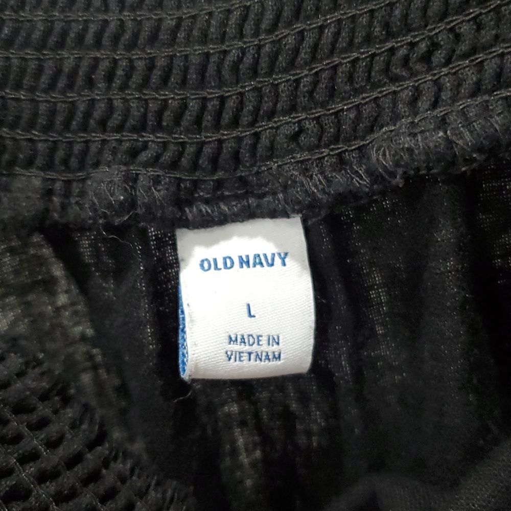 OLD navy Black Waist Defined Linen Blend Cropped Black Cami Jumpsuit Size L - Picture 4 of 6